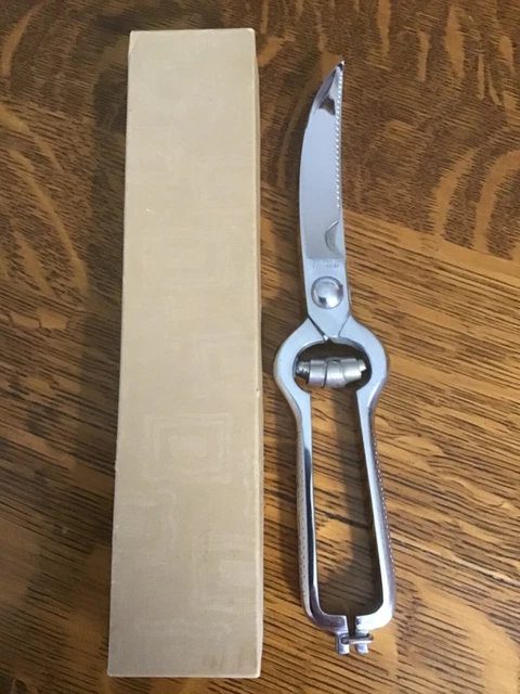 De Colección~Boker De Cromo~Tijeras De Cocina/Aves~10""~Totalmente Nuevo Con Caja