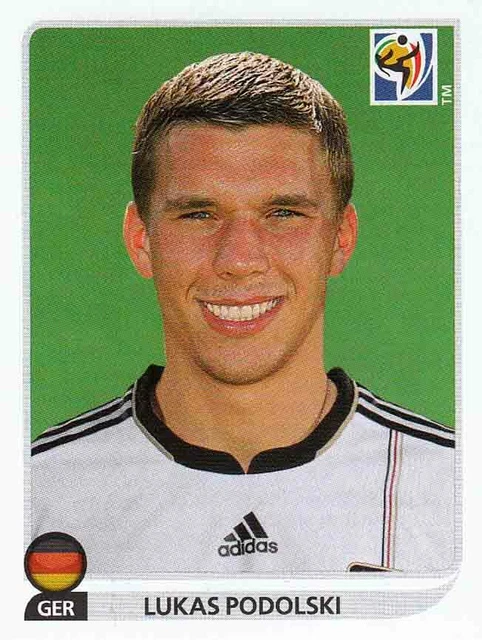 Panini Sticker Fußball WM 2010 Nr. 274 Lukas Podolski Deutschland Bild NEUWARE