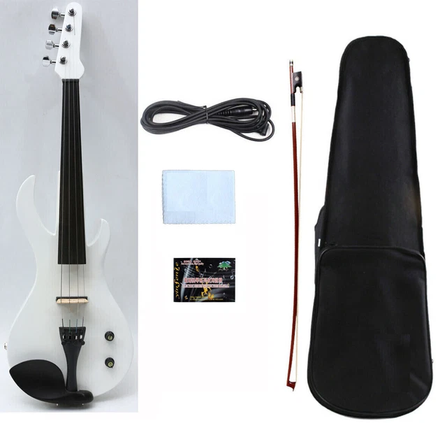 Yinfente Violon électrique 4/4 Pleine Grandeur Silencieux, 4 Cordes