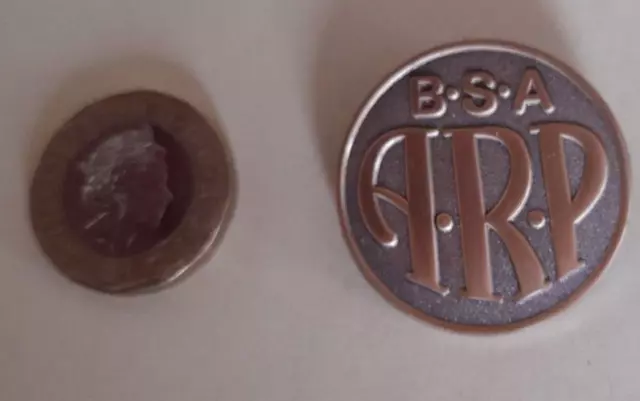 Ww2 Bsa Arp Badge Pin Fixing