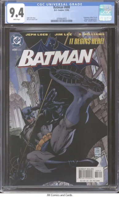 Batman #608 2002 CGC 9.4 White Pages - Hush storyline begins Catwoman/Poison Ivy