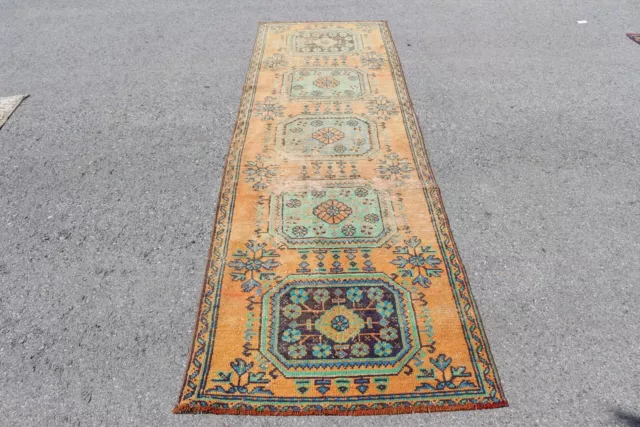 3x10.1 ft Runner Rug, Floor Rug, Wool Rug, Vintage Rugs, Stair Rug, Turkish Rug