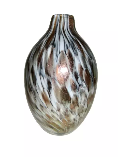 Vintage Murano Glas Vase Goldeinschmelzungen TOP Mid Century Modern Art Glass