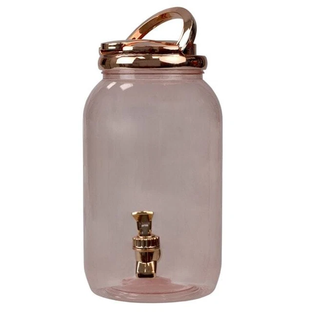 3.78 Lt Plastic Beverage Dispenser, Rose Gold Rose Gold