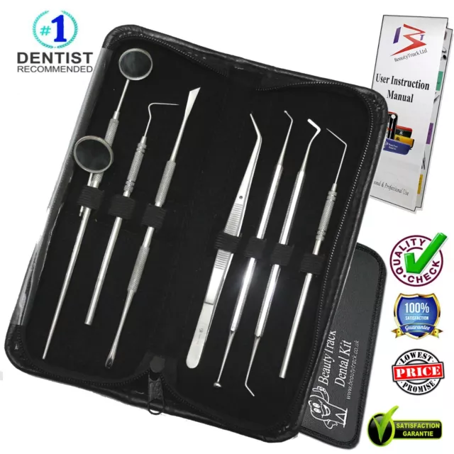 Dental Tooth Cleaning Kit Dentist Scraper Tools Calculus Plaque Remover Pick Set
