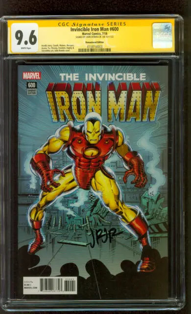 Invincible Iron Man 600 CGC SS 9.6 Romita Jr  1: 500 Remastered Ed 7/18