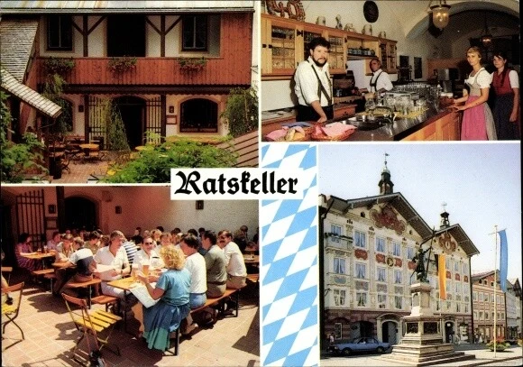 Ak Bad Tölz in Oberbayern, Ratskeller, Marktstraße 48, Heimat- und... - 3855906