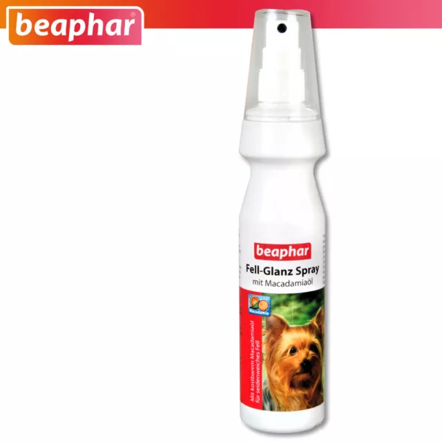 Beaphar 150 ML Fell-Glanz Spray pour Chiens Abattre Pelage Du D'Entretien Soins