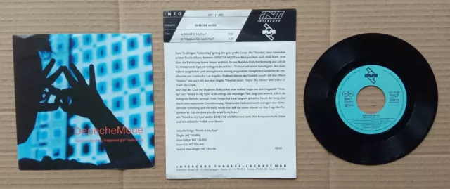 GERMANY 7" vinyl single + PRESS-INFO - WORLD IN MY EYEY - depeche mode