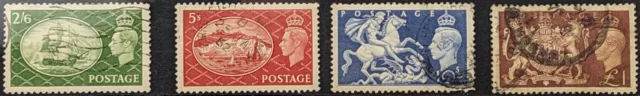 GB; George VI 1951 Festival Of Britain High Value Set SG 509 - 512, Used