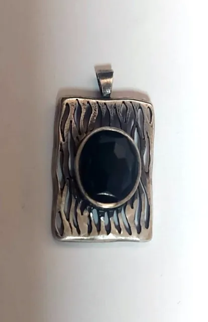 FABERGE Antique Imperial RUSSIAN Pendant with Onyx stone, 84 silver.