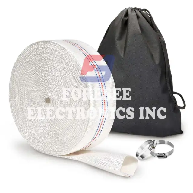 Water Discharge Backwash Pool Hose 1" in inch x 100 FT Lay-Flat Drain Pump White