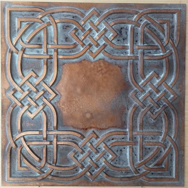 Faux tin vintage Ceiling tiles weather copper decor wall panels PL61 10pcs/lot