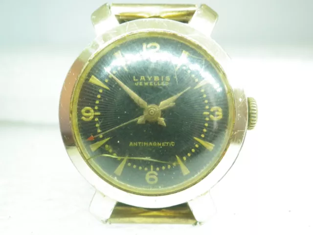 Antiguo Reloj Suizo Militar Laybis Años 50 Bonita Joya Funciona Lote Watches