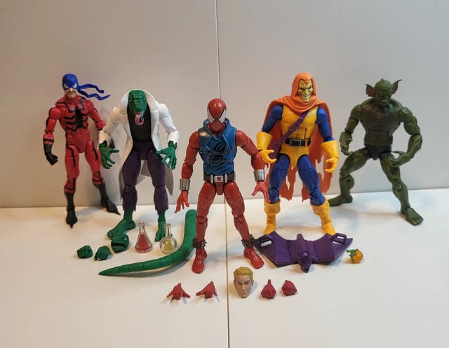 Hasbro Marvel Legends Retro Spider-Man Lot Of 5 Scarlet Spider Hobgoblin Lizard