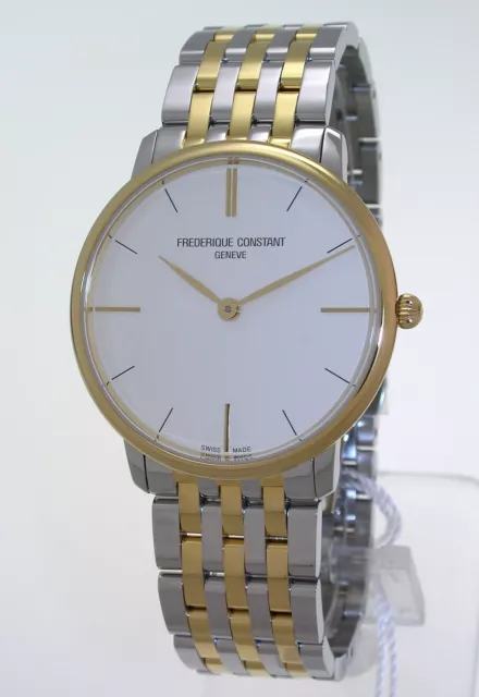 Elegante Frederique Constant Slimline Quartz 39 mm Herrenuhr FC-200V5S33B