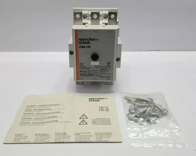 Sprecher+Schuh Ca6-140-11-120B Contactor Ca6-140 120 Vac Coil