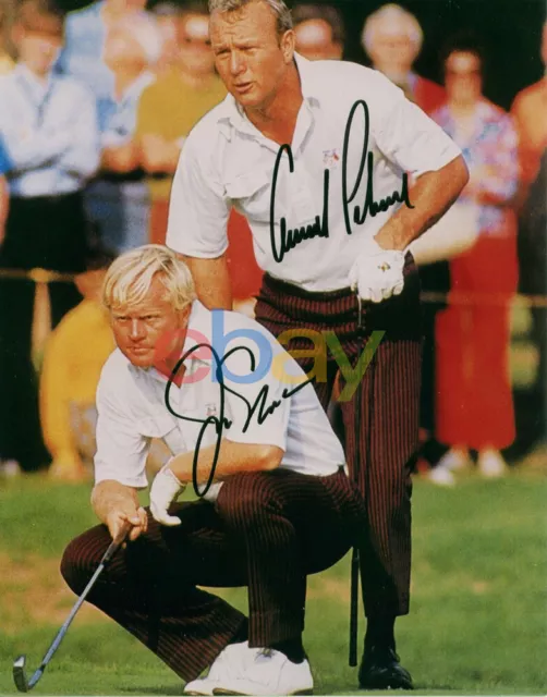 Jack Nicklaus & Arnold Palmer Dual Signed 8x10 Autographed Photo reprint