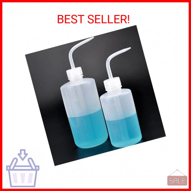 Valchoose 250ml 500ml Plastic Wash Bottle Medical Squeeze Bottle, LDPE - 2PACK