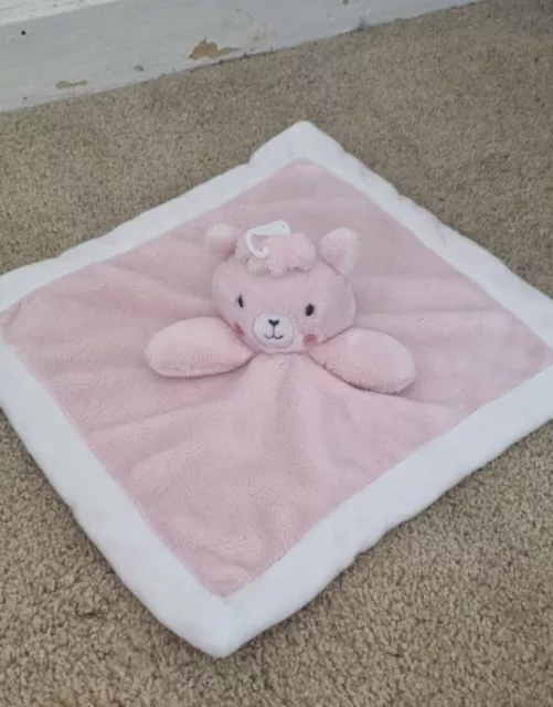LITTLE HAVEN Pink BEAR Comforter. Lovie. Plush. Security Blanket