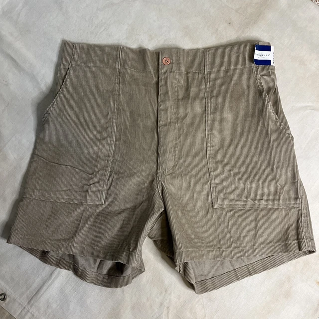 Vintage Dead Stock 90’s TOWNCRAFT Corduroy Shorts OP Hang Ten 38” W Surfer Tan