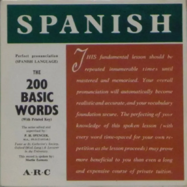 Martin Zornoza 'Spanish 200 Basic Words' Vinyl 7" Single (Arc 58)