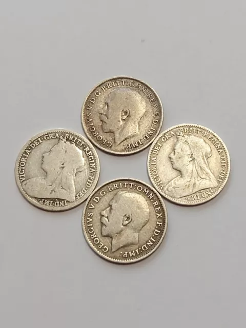 queen victoria silver threepence coins