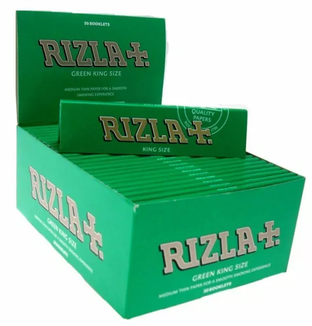 Genuine Rizla Green King Size Slim Rolling Paper Booklets Smoking Tobacco