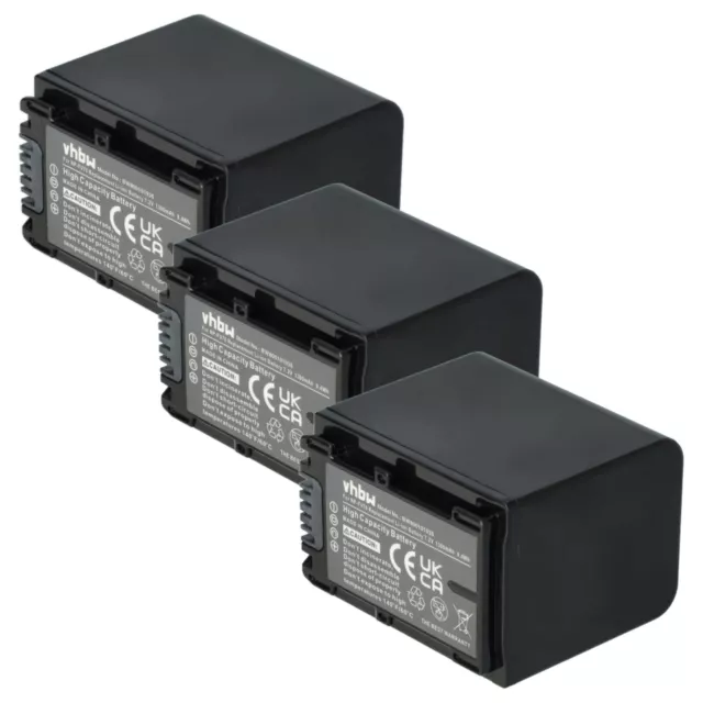 3x Batería para Sony DCR-SX40E DCR-SX33E DCR-SX43E DCR-SX41E DCR-SX34E 1300mAh