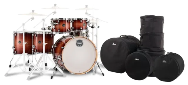 Mapex MXAR628SCRA Armory Stage+ Shell Set Redwood Burst Schlagzeug Taschen