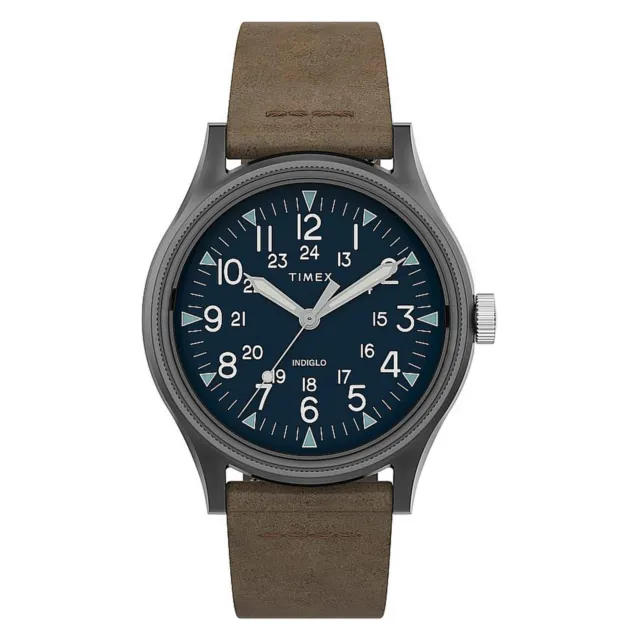 Timex Men's Watch MK1 Blue Dial Leather Strap Quartz TW2T68200