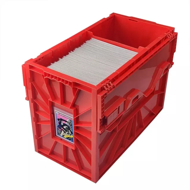 1 Case (5) BCW Short Plastic Comic Book Bin Box Heavy Duty  RED
