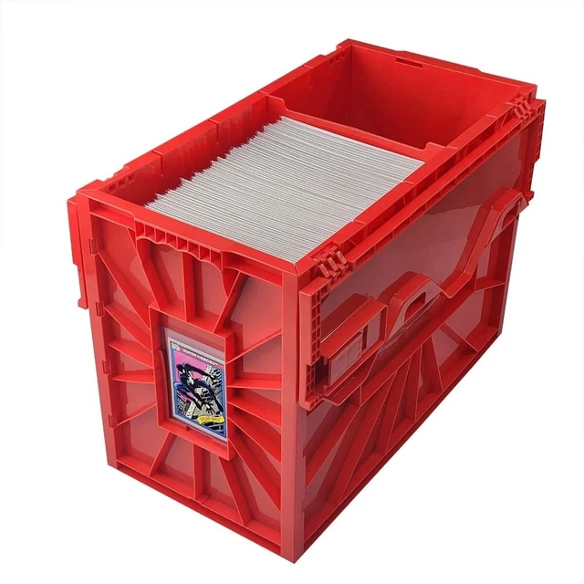 1 Case (5) BCW Short Plastic Comic Book Bin Box Heavy Duty  RED