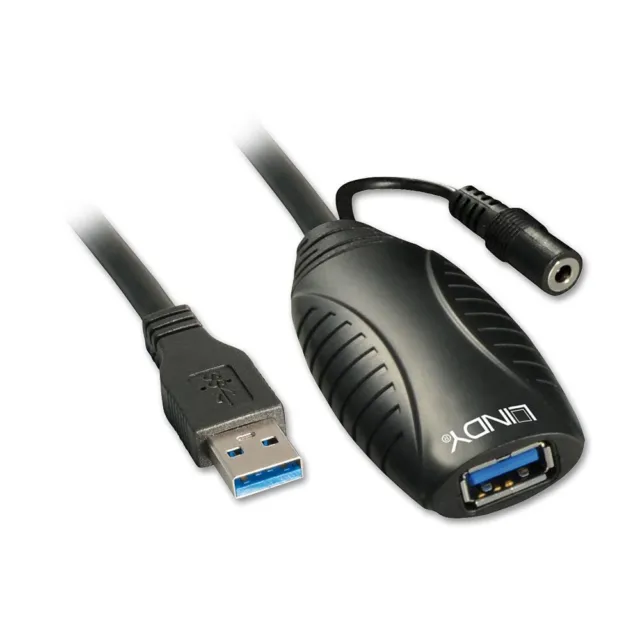 LINDY 43156 10m USB 3.0 Active Extension Cable,Black