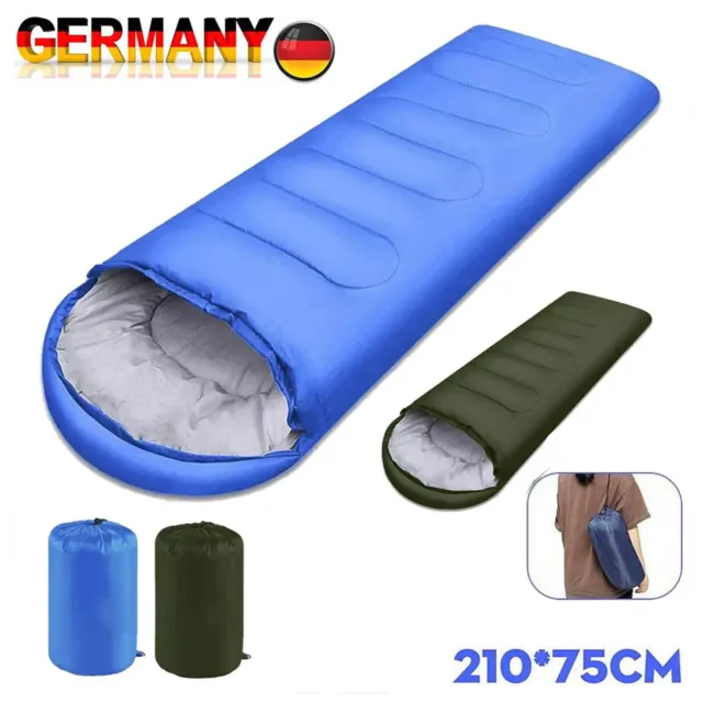 Schlafsack Mumienschlafsack Deckenschlafsack 210x75cm Outdoor Camping Feldbett