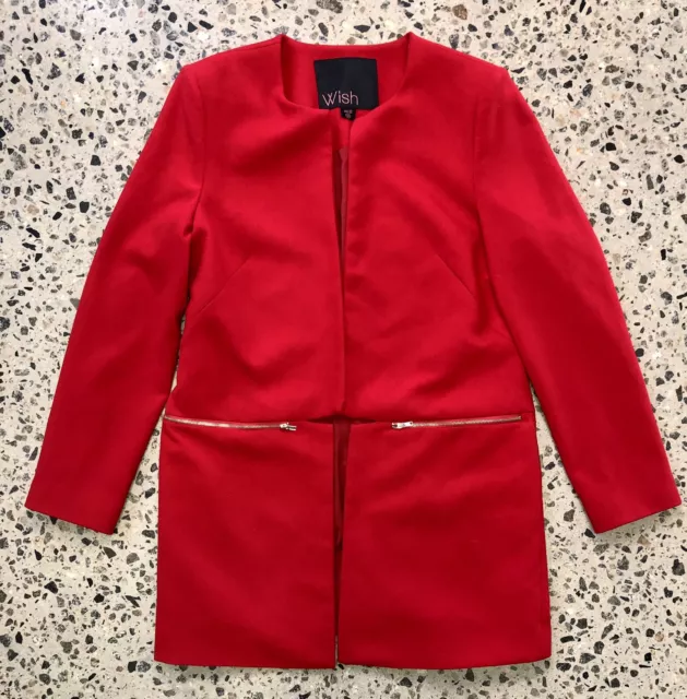 Wish the Label Longline Oversized Jacket Coat Blazer Size 12