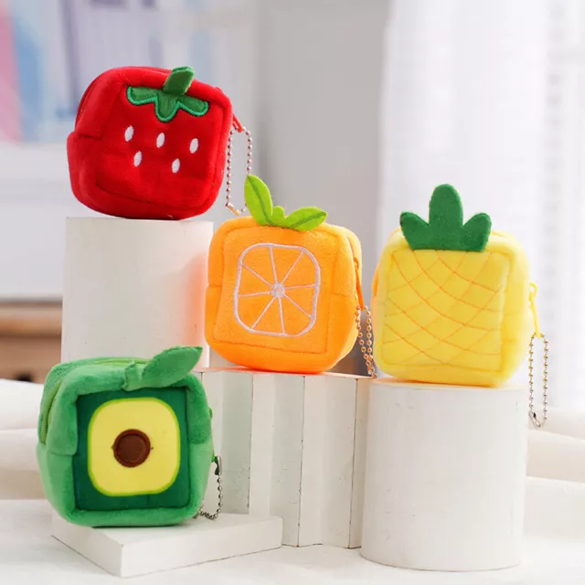 Portamonete Carino Per Frutta Per Bambini Borsa Portamonete In Peluche Con ▼