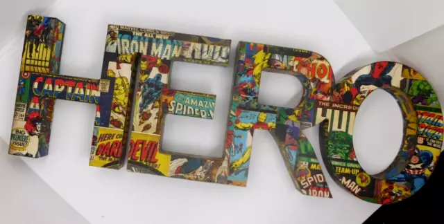 Letrero de pared colgante de superhéroe de Marvel Comics decoración del hogar regalo enorme 17,5 pulgadas con licencia 2