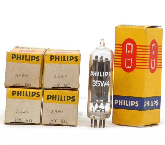 ONE 35W4/HY90 PHILIPS DE LOTE ANTIGUO ITALIA Tubo Tubo Lámpara TSF Válvula TSF