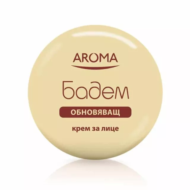 Crema facial renovadora de almendras AROMA - marca de culto de la era comunista Bulgaria -75 ml