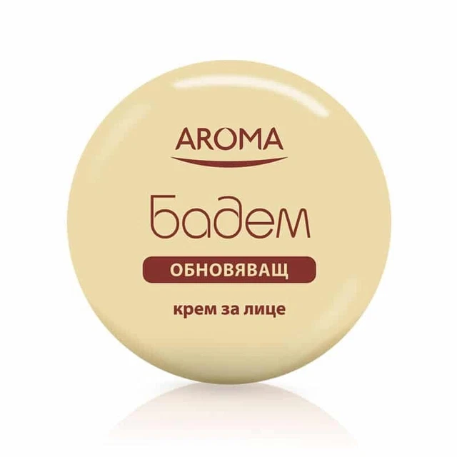 Crema facial renovadora de almendras AROMA - marca de culto de la era comunista Bulgaria -75 ml