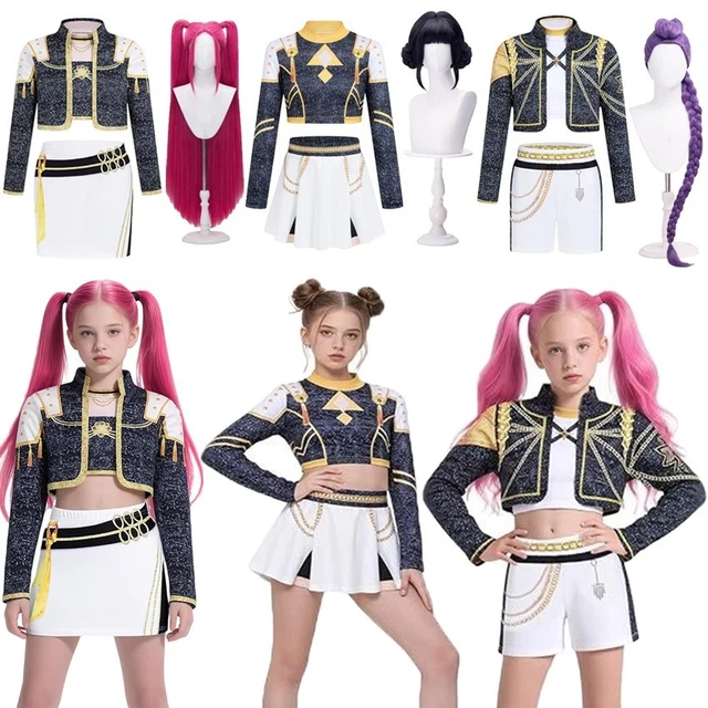 3-14Y Kinder Dämonen jäger Cosplay Kostüme für Mädchen Zoey Mira Rumi Fantasy Ro