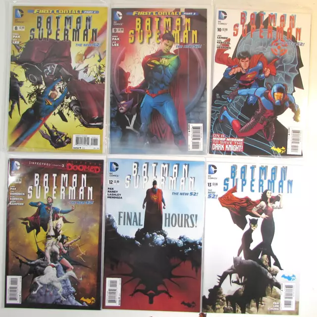 Batman/Superman Lot of 6 #8,9,10,11,12,13 DC Comics (2014) 1st Print Comic Books