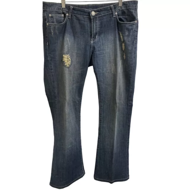 Buffalo David Bitton Women's Blue Jeans Mid Rise Size 33 x 30 SKU 1663