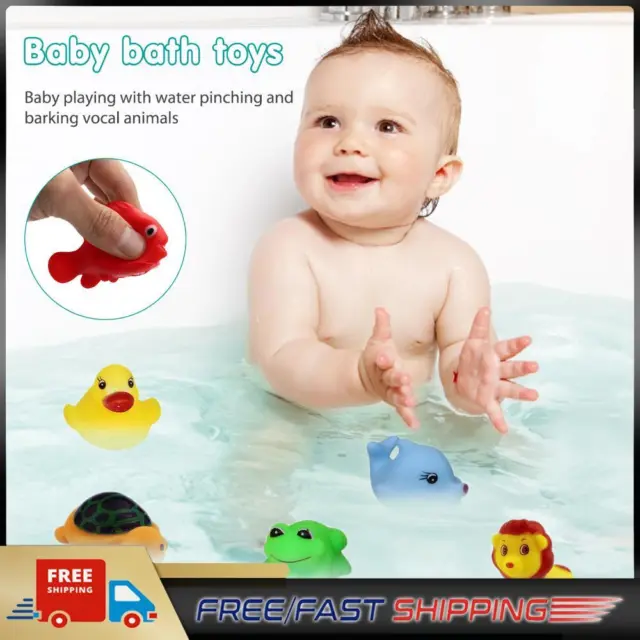 13pcs Child Dabbling Toys Cartoon Baby Splash Toys Funny Gift Bathtub Water Toys