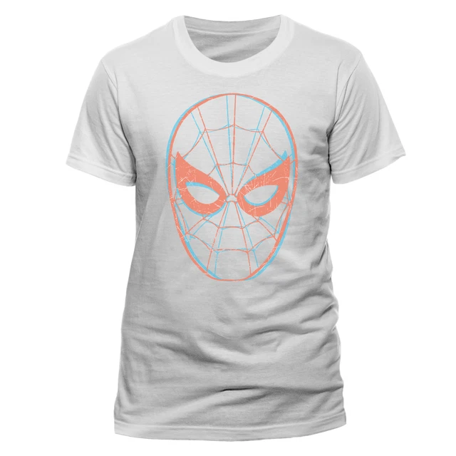 Marvel Comics The Amazing Spider-Man 3D Mask Styled White T-Shirt