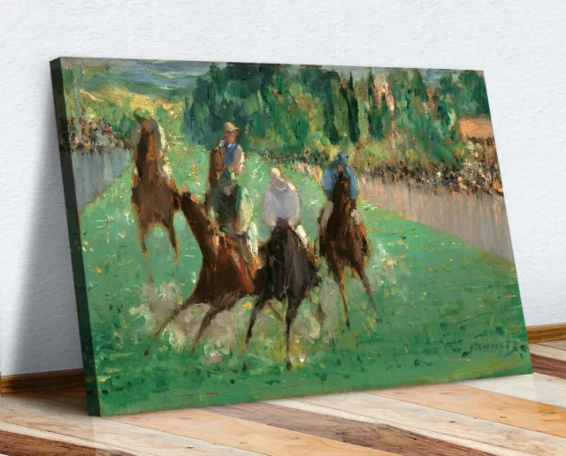 CANVAS WALL ART  PAINTING PRINT ARTWORK Edouard Manet At the Races horse Racing