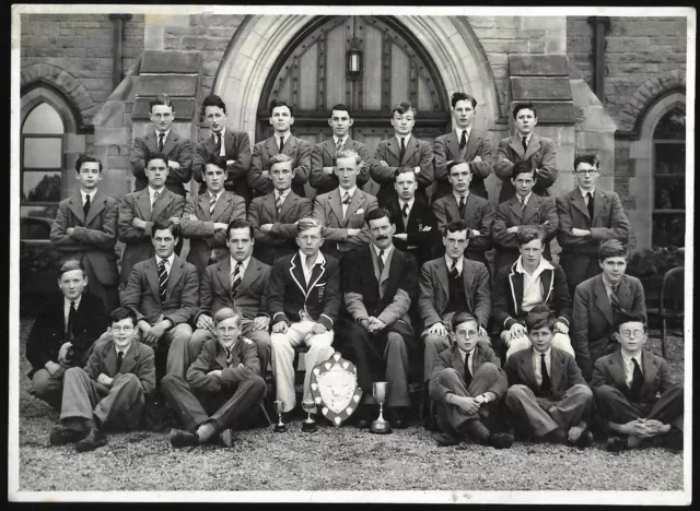 School College Photo McCann Studio Uttoxeter Boys Signed Back 1930s-1940s