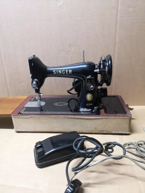 Singer 99k Electric Sewing Machine Needs Rewire Spares Or Repair Vintage