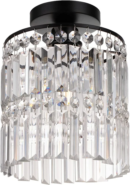 Semi Flush Metal Way Ceiling Light Fitting LED Filament Bulbs Lounge Lighting